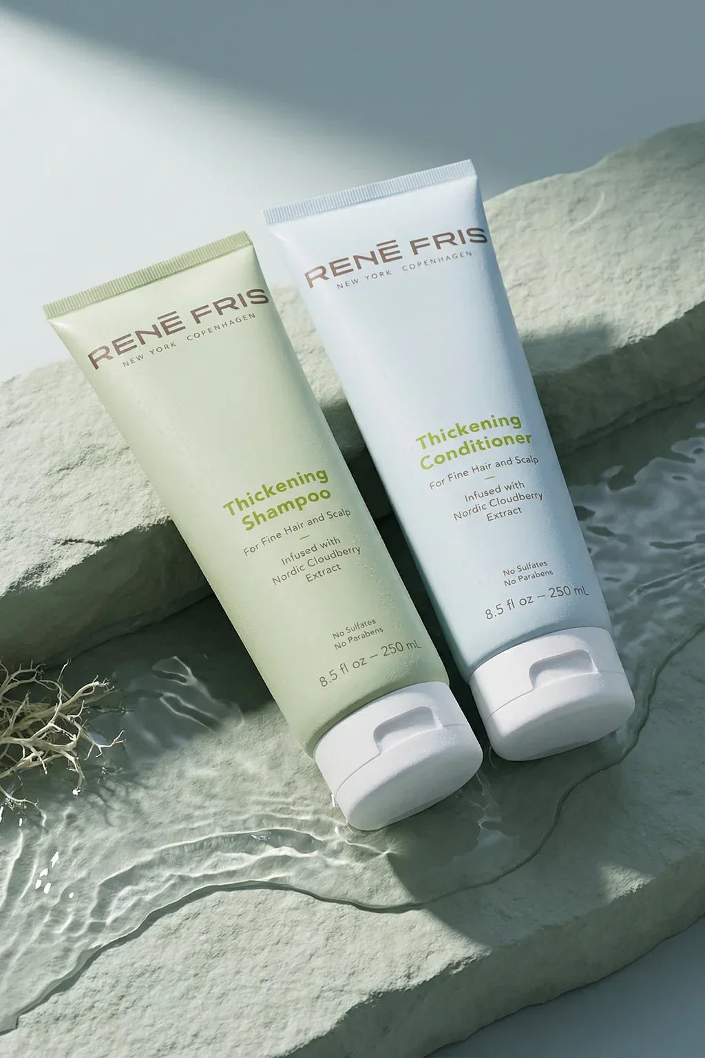 Thickening Shampoo and Conditioner on Rocks